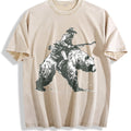 Lumberjack Cowboy Riding A Bear 90s Vintage Washed T-Shirt product image 1