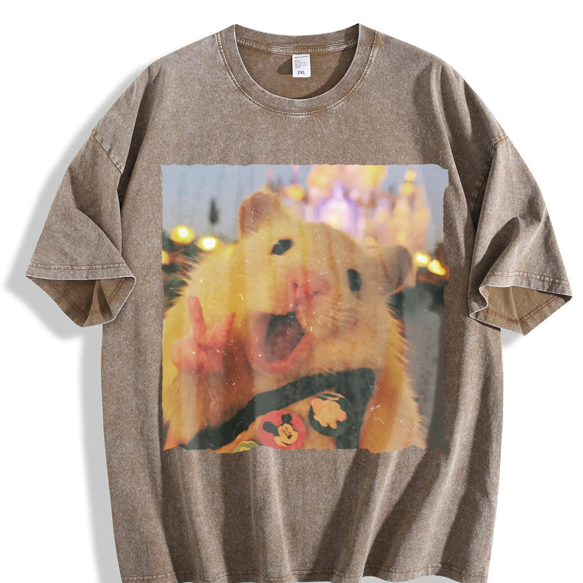 Funny Hamster Vintage Washed T-Shirt product image 3
