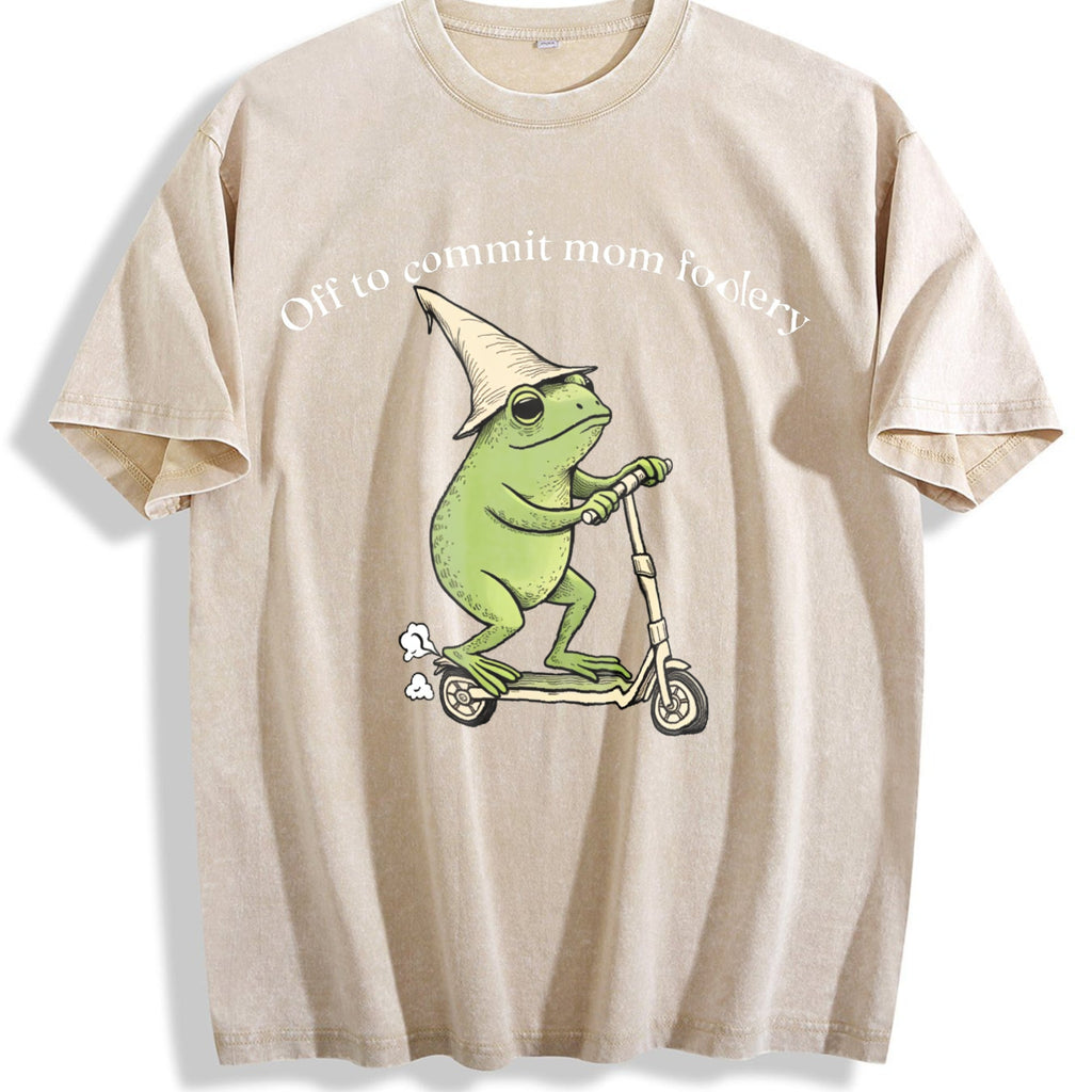 Mama Frog Off To Commit Mom Foolery Funny Scooter Vintage product image 1