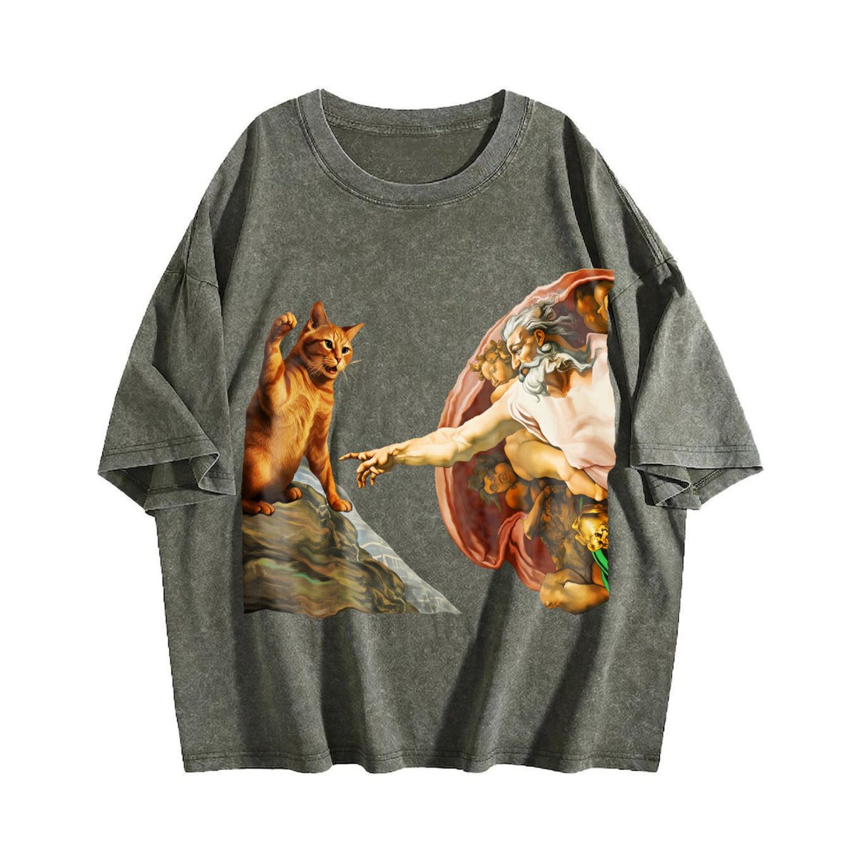 Creation Of Cat Vintage Washed T-Shirt product image 4