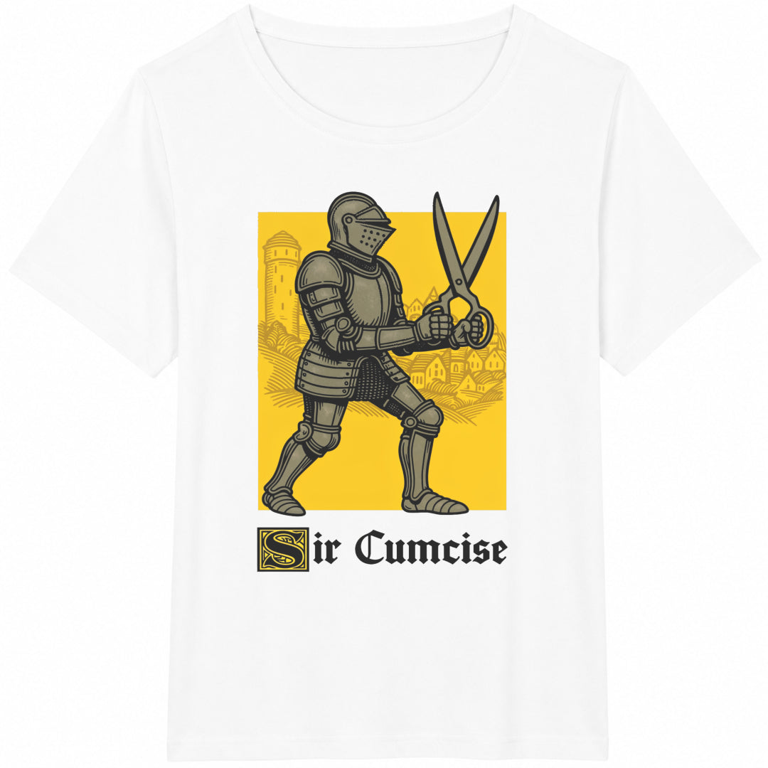 Sir Cumcise Funny Knight Meme Cotton T-Shirt product image 2
