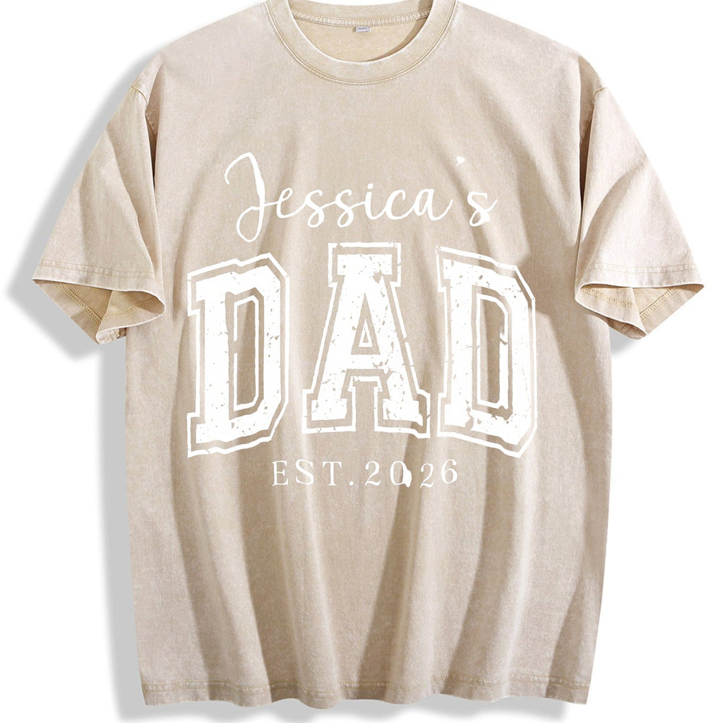 Dad With Name Vintage Washed T-Shirt product image 1