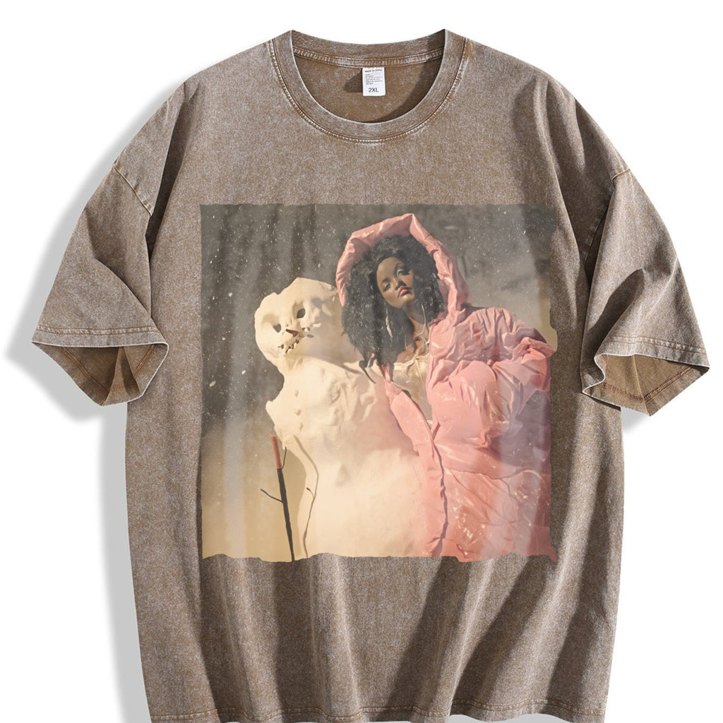 Doll Wrapped in Pink with a Puppy Vintage Washed T-Shirt product image 3