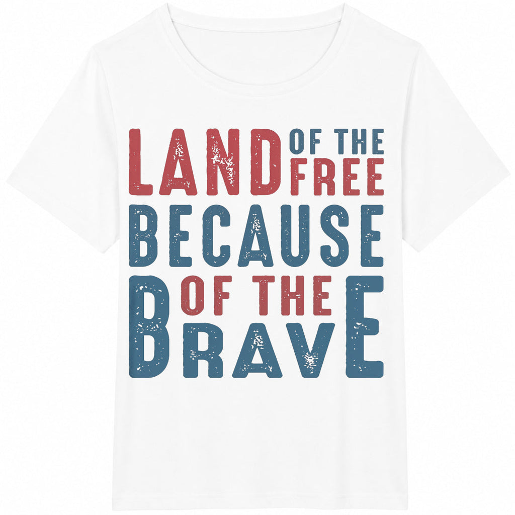 Land Of The Free Because Of Brave Cotton T-Shirt product image 2