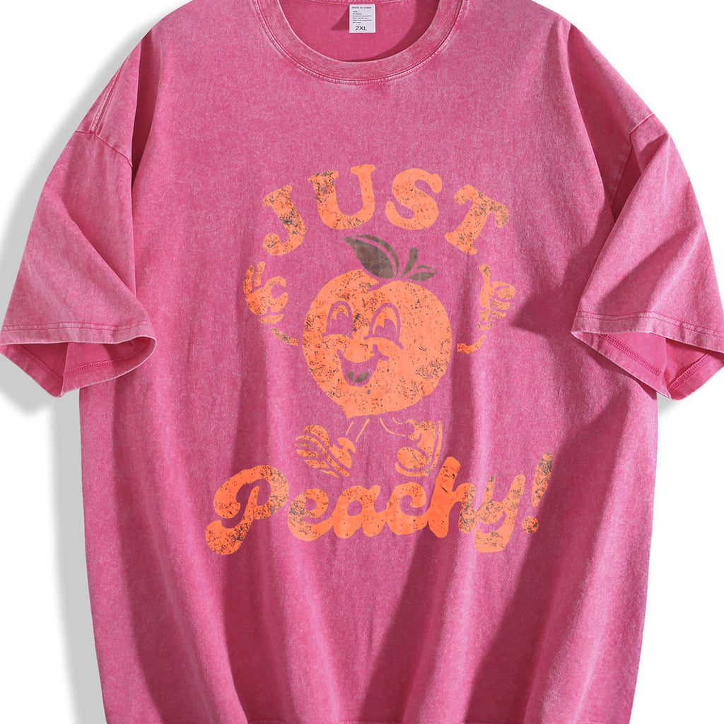 Funny Just Peachy Sarcastic For Ladies Cute Vintage Washed product image 7