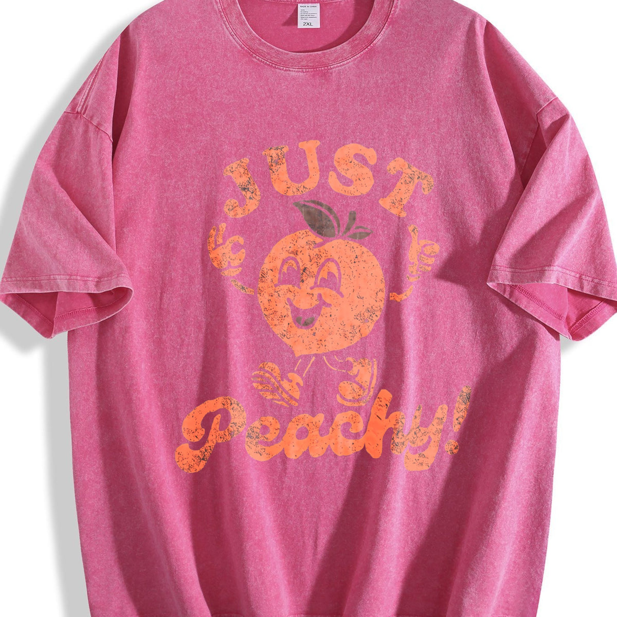 Funny Just Peachy Sarcastic For Ladies Cute Vintage Washed product image 7