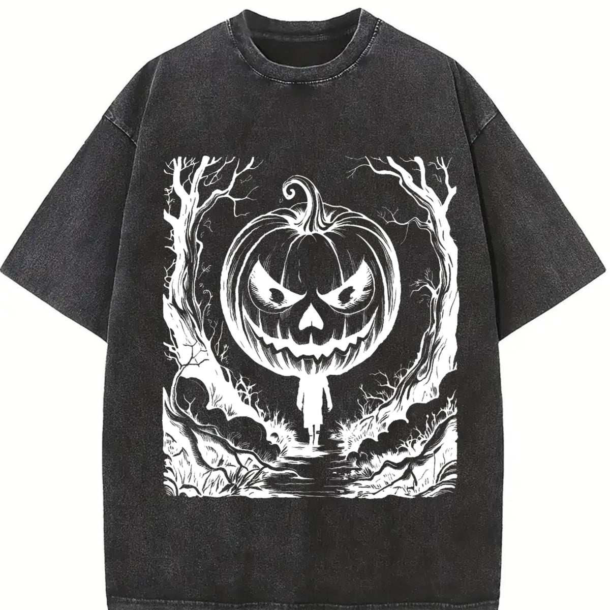 Halloween Scene 90s Vintage Washed T-Shirt product image 2