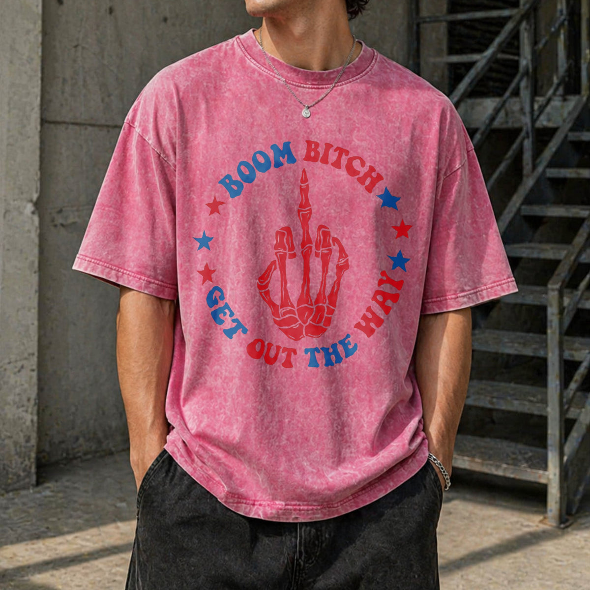 Boom Bitch Get Out The Way Vintage Washed T-Shirt product image 14