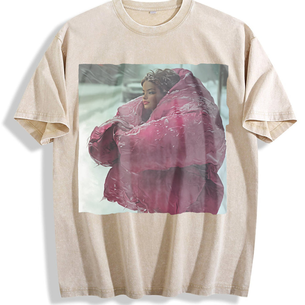 Doll Wrapped in a Pink Blanket Vintage Washed T-Shirt