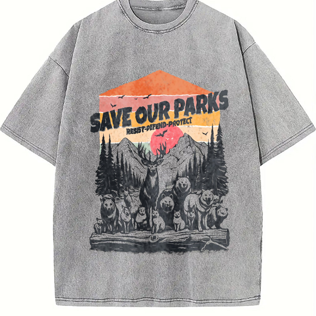 Save Our National Parks 90s Vintage Washed T-Shirt product image 5
