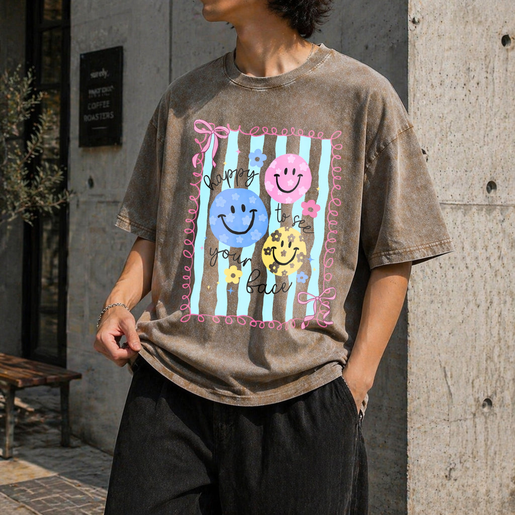 Happy To See Your Face Vintage Washed T-Shirt product image 3