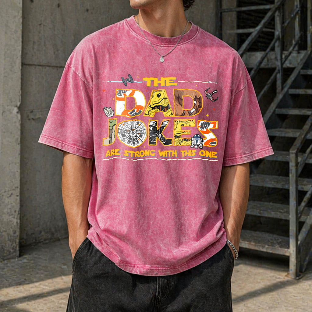 Dad Jokes Are Strong With This One Vintage Washed T-Shirt product image 7