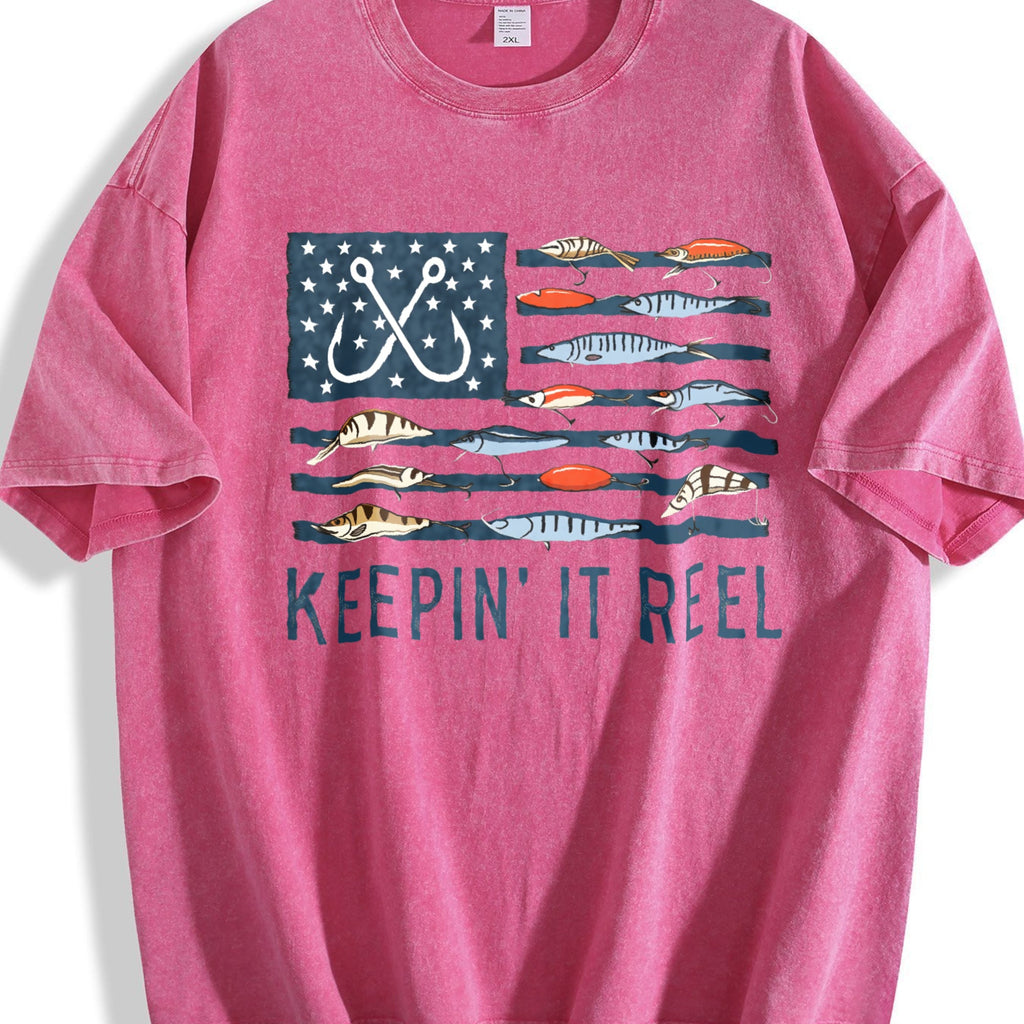 Fishing Enthusiast With Ink Nautical Flag Vintage Washed product image 7