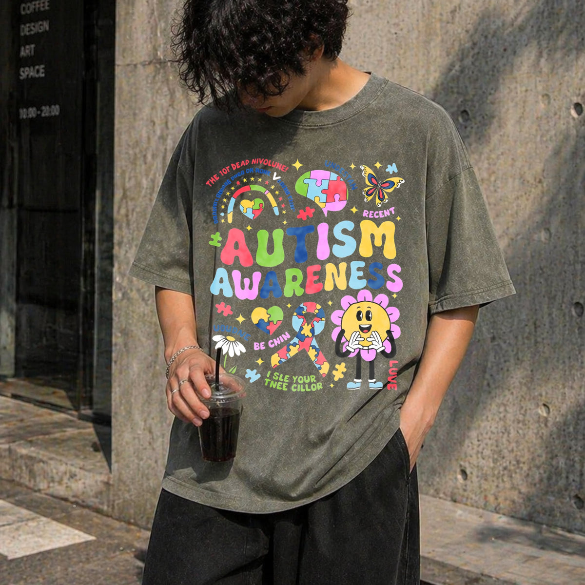Autism Awareness Vintage Washed T-Shirt product image 11