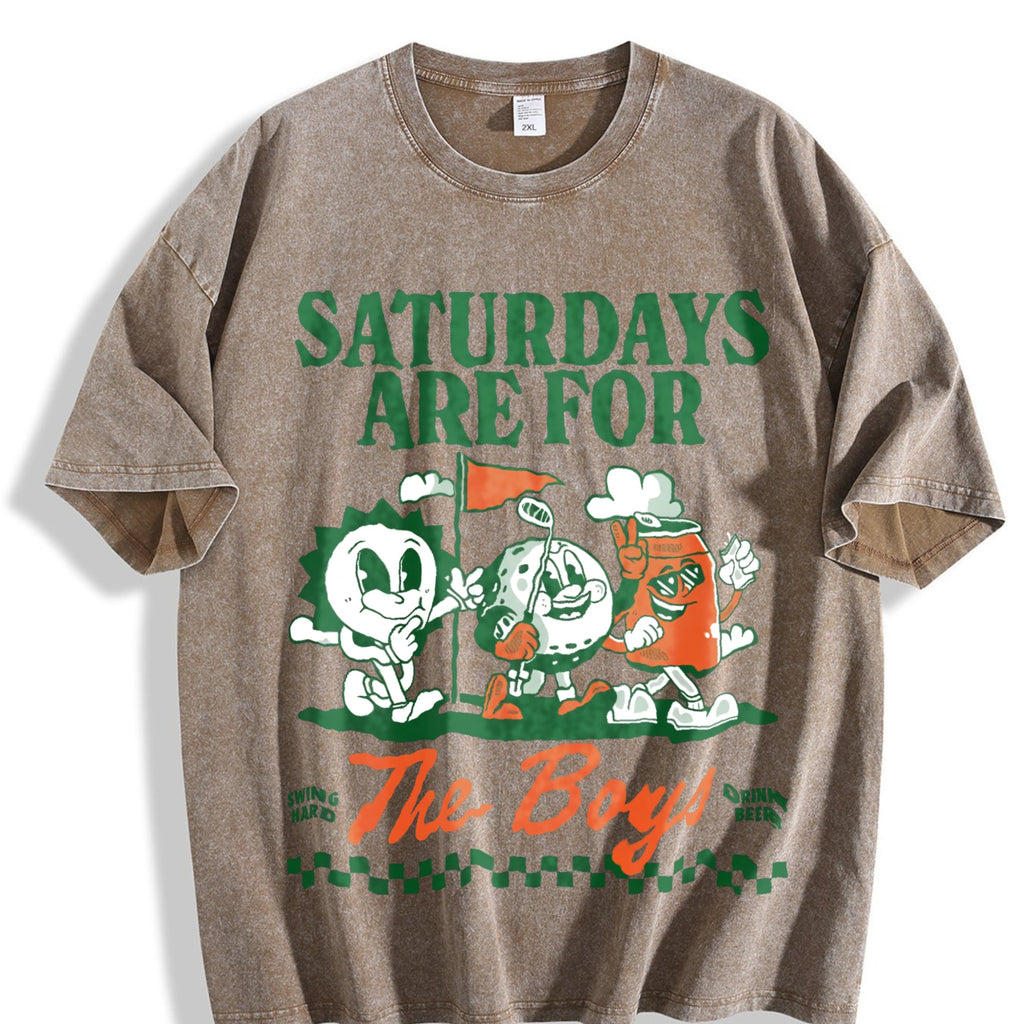 Saturdays With The Boys Golf - Vintage Washed T-Shirt product image 3