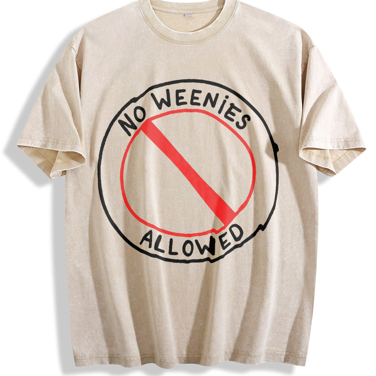 No Weenies Allowed Vintage Washed T-Shirt product image 1