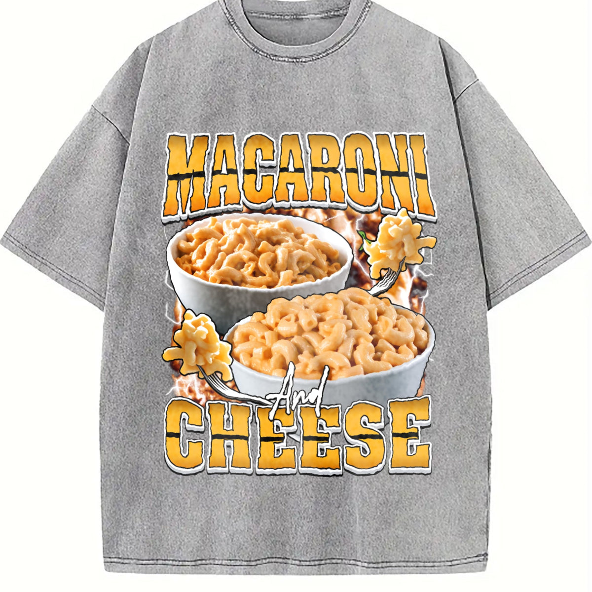 Macaroni & Cheese Bootleg Rap Vintage Washed T-Shirt product image 5