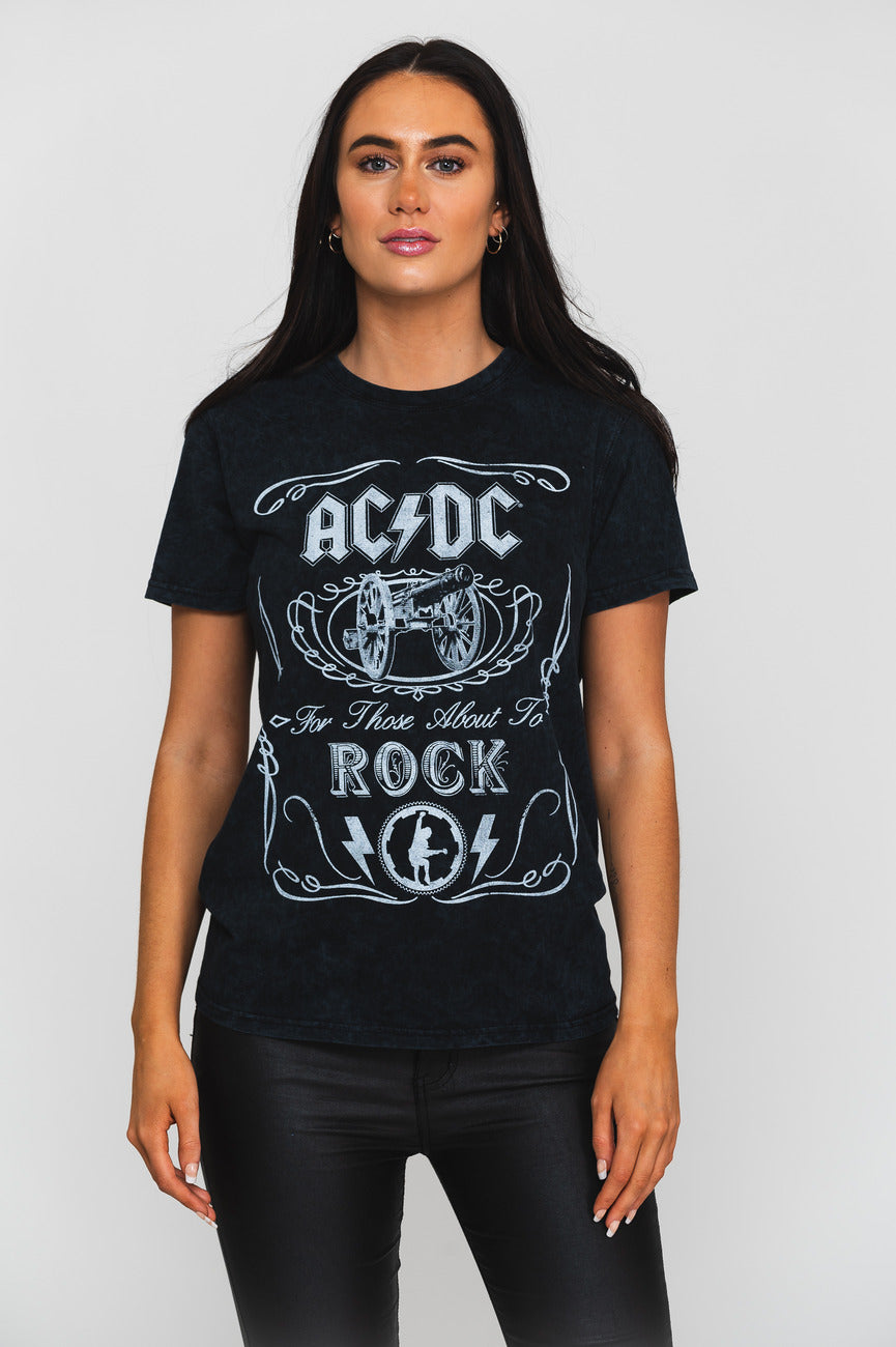 AC/DC Cannon Swing Dip Dye T Shirt product image 1