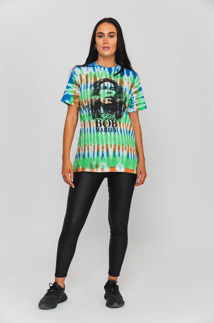 Bob Marley Smoke Gradient Dip Dye T Shirt product image 2