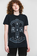 Guns N' Roses Monochrome Cross Dip Dye T Shirt product image 1