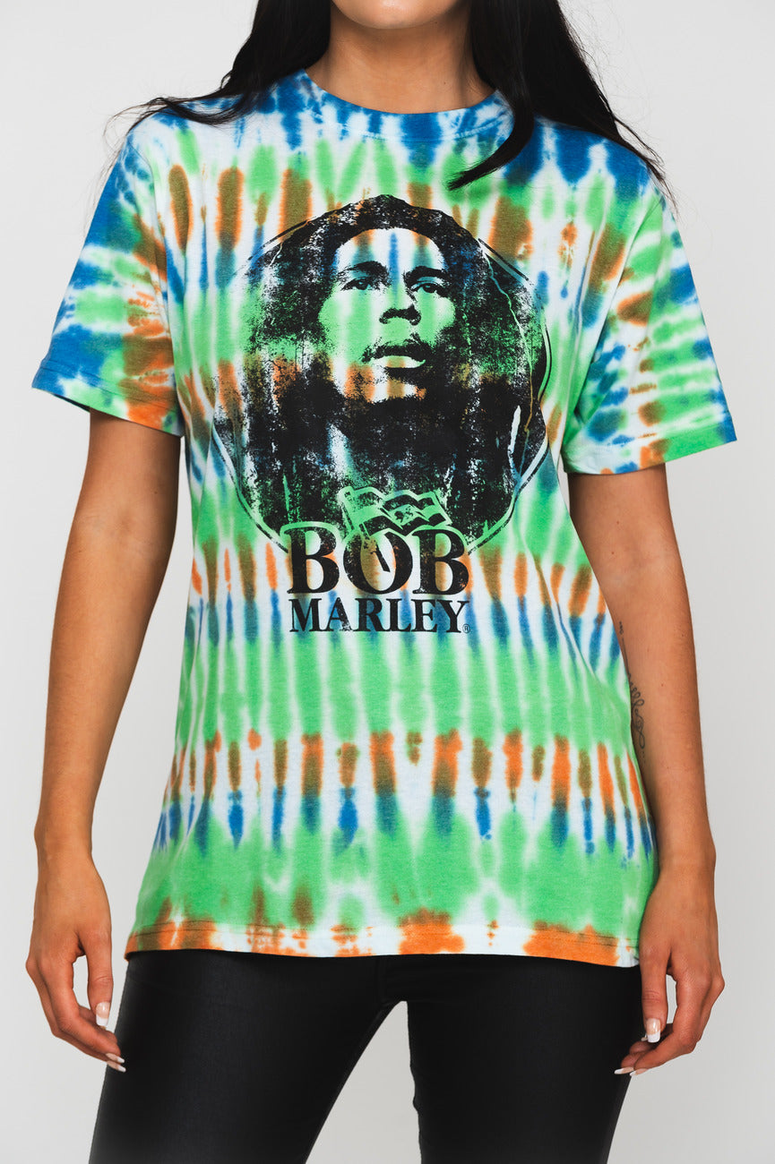 Bob Marley Smoke Gradient Dip Dye T Shirt product image 3