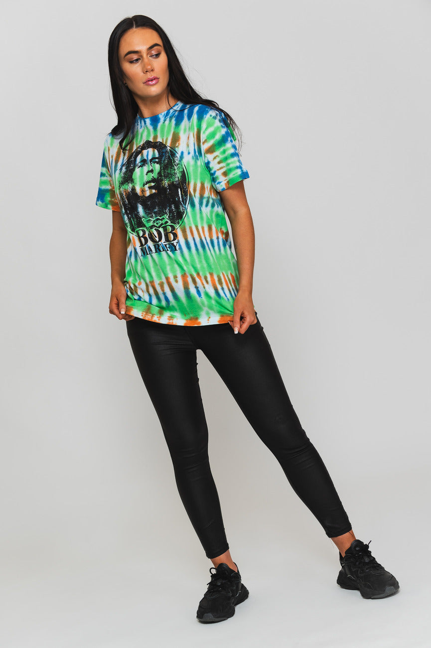 Bob Marley Smoke Gradient Dip Dye T Shirt product image 5