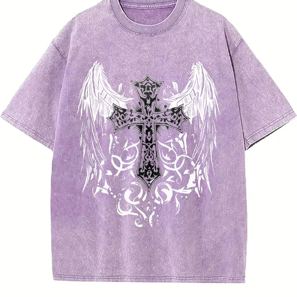 Gothic Lover + Ornate Angel Wing Cross + Sand- Feel Vintage product image 6