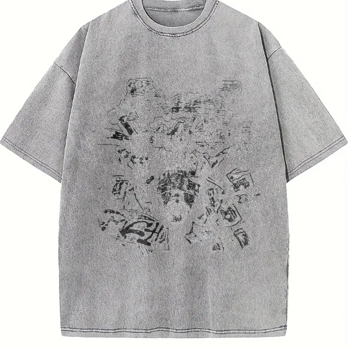 Rich Graffiti Blindfolded Black Vintage Washed T-Shirt product image 5