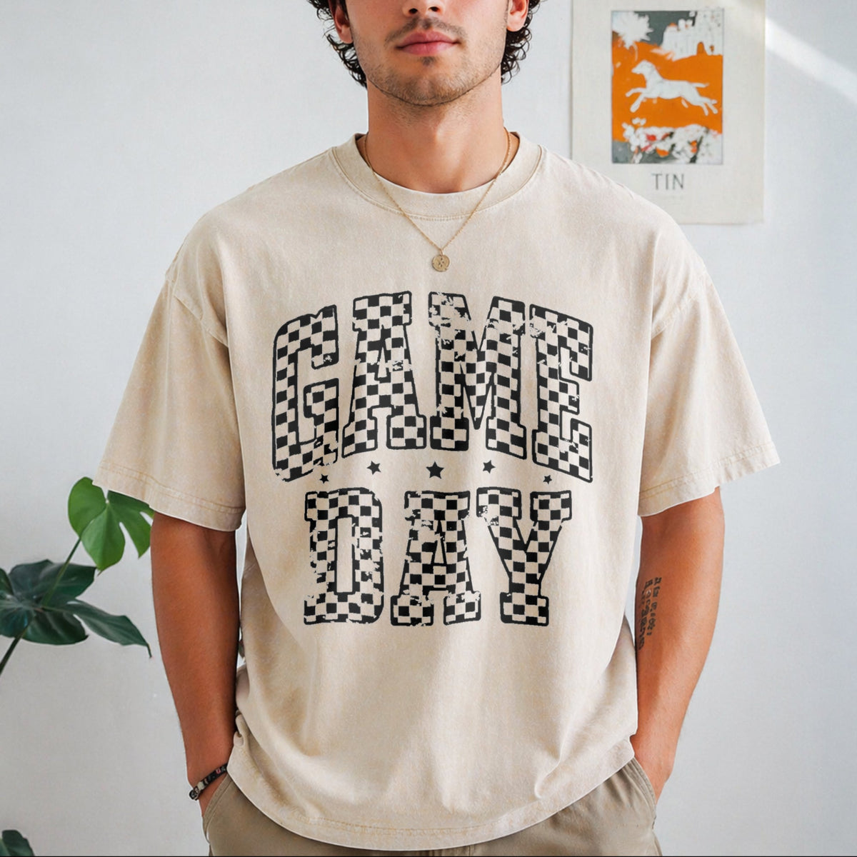 Checkered Game Day With Baseball Vibes Sports Mom Vintage product image 8