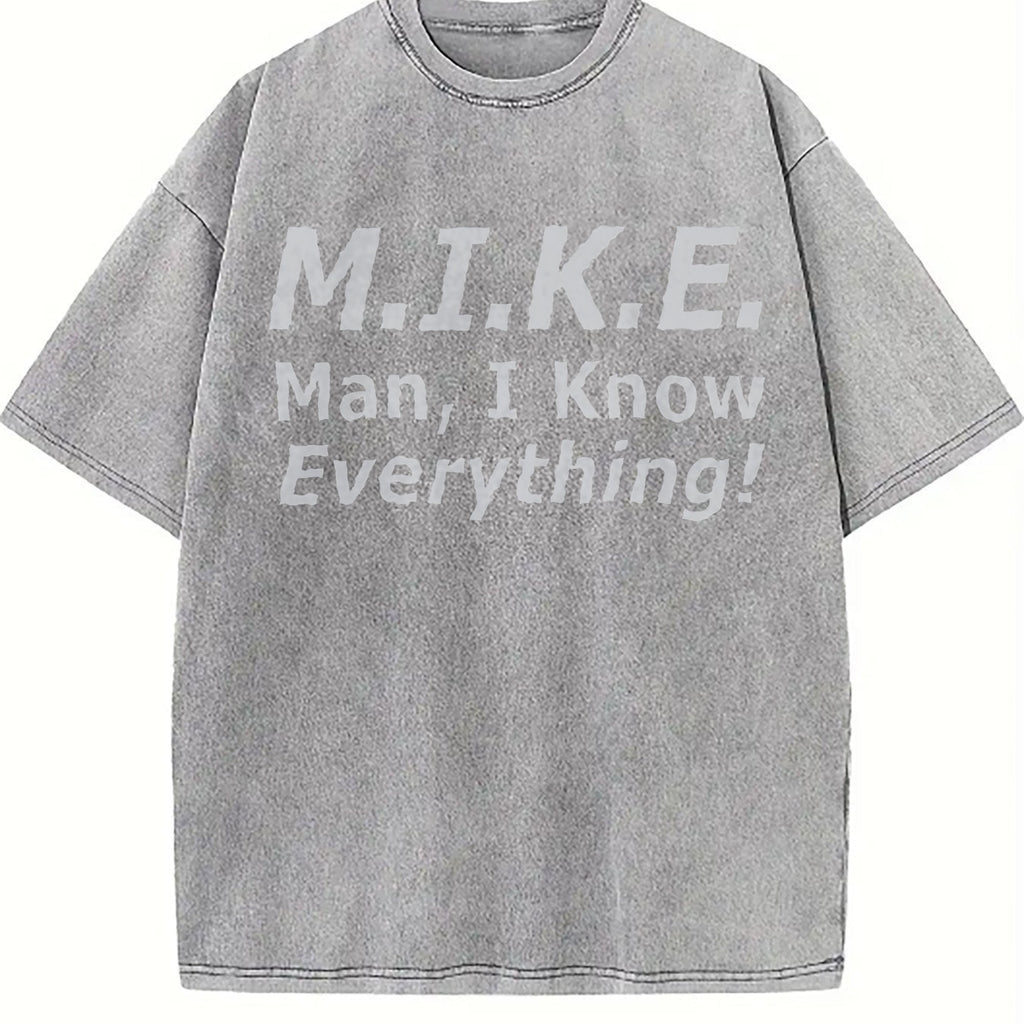 Funny Mike - 'knows Everything' Humor Vintage Washed T-Shirt product image 5