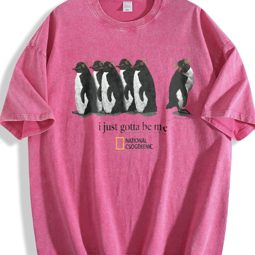 I Just Gotta Be Me Penguins Vintage Washed T-Shirt product image 7