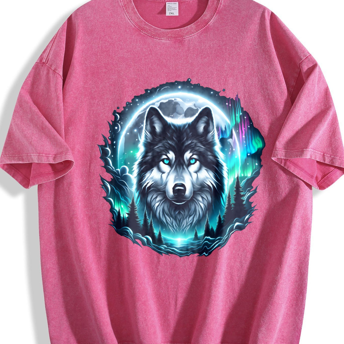Wolf At The Moon Vintage Washed T-Shirt product image 7