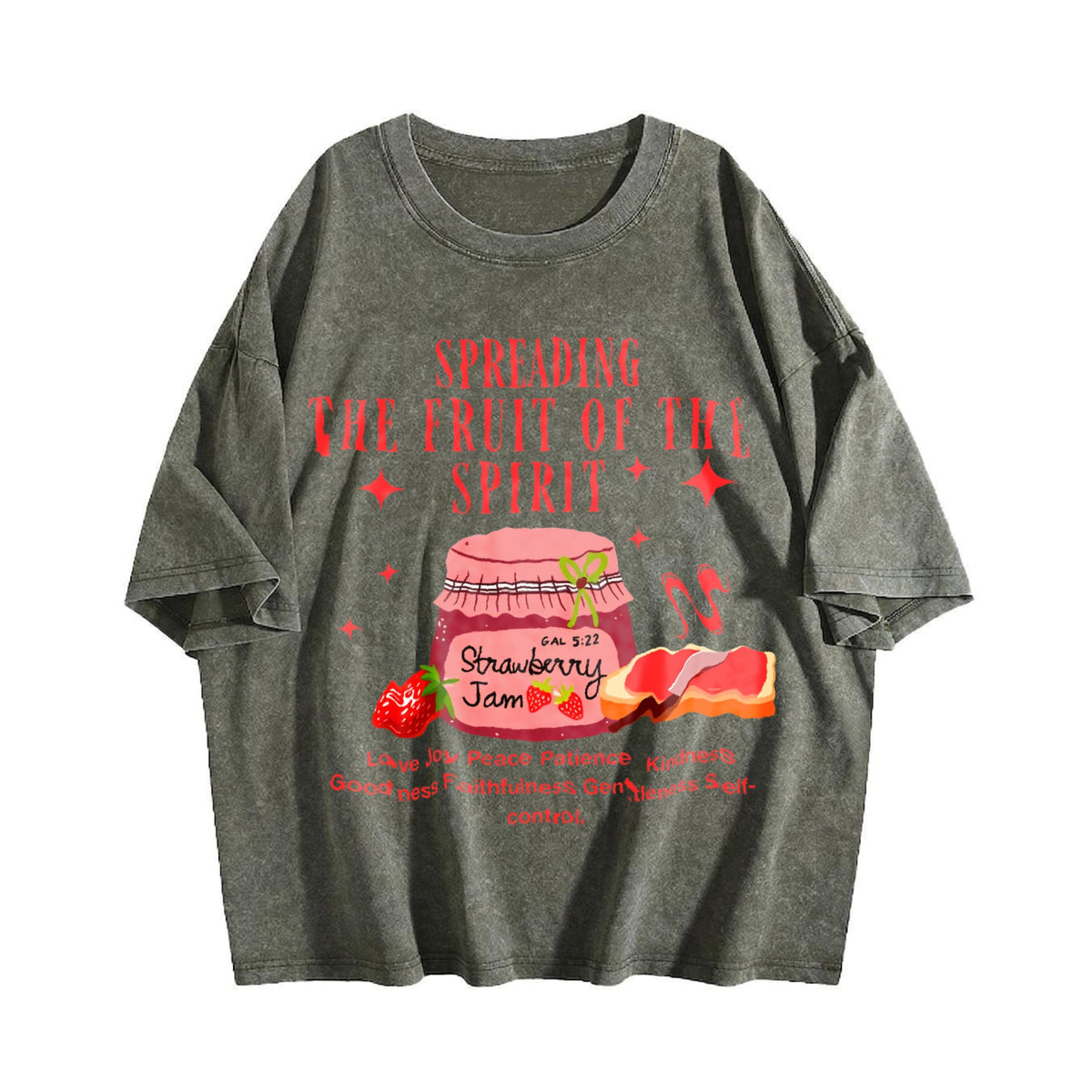 100 Strawberry Jam Vintage Washed T-Shirt product image 4