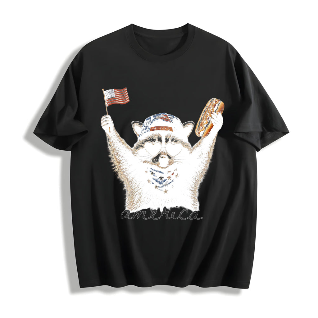 Funny Patriotic Raccoon America 4th Of July Lover USA product image 1