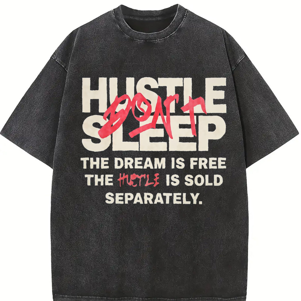 Hustle Don't Sleep Two Piece Set Vintage Washed T-Shirt product image 2