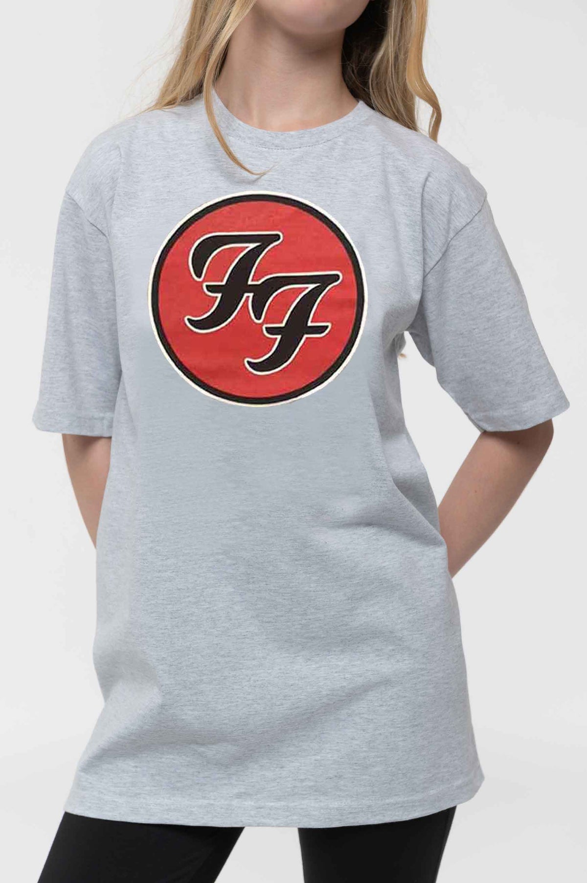 Foo Fighters Kids FF Band Logo Heather T Shirt product image 3