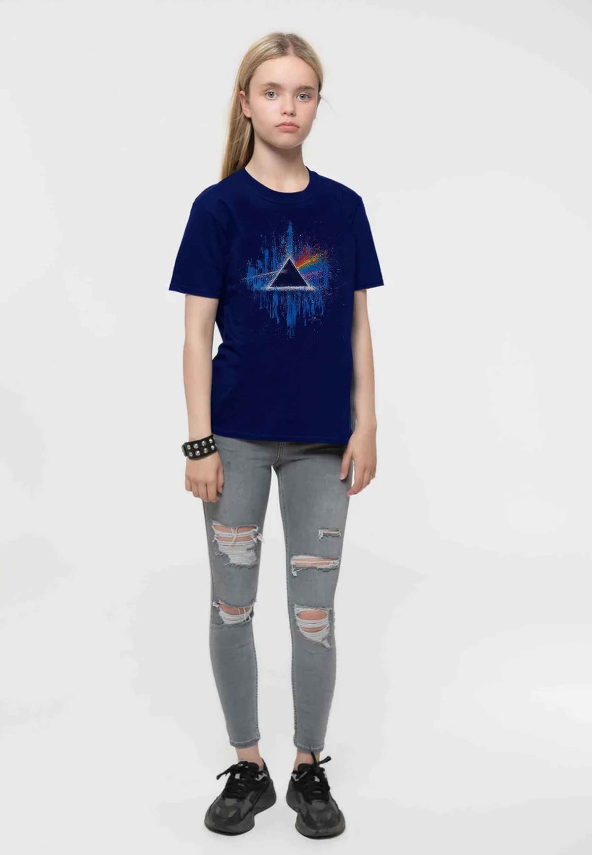 Pink Floyd Kids Dark Side of The Moon Blue Splatter T Shirt product image 2