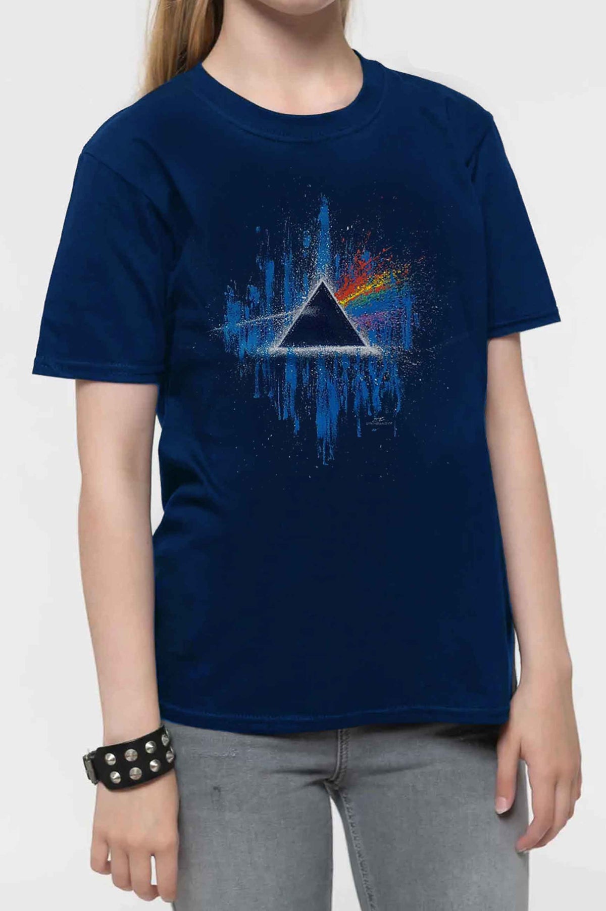 Pink Floyd Kids Dark Side of The Moon Blue Splatter T Shirt product image 3