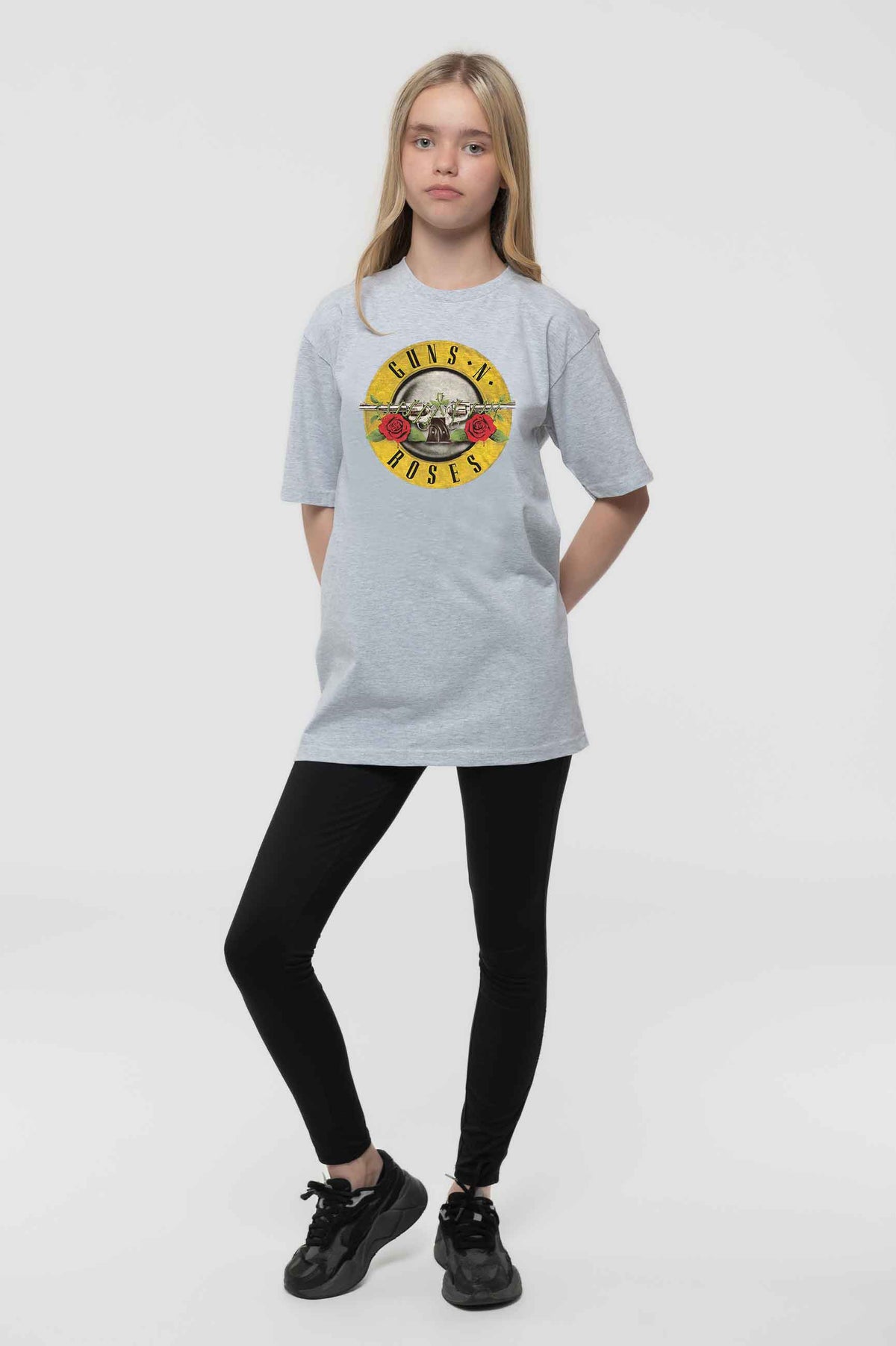 Guns N' Roses Kids Classic Logo Heather T Shirt product image 2