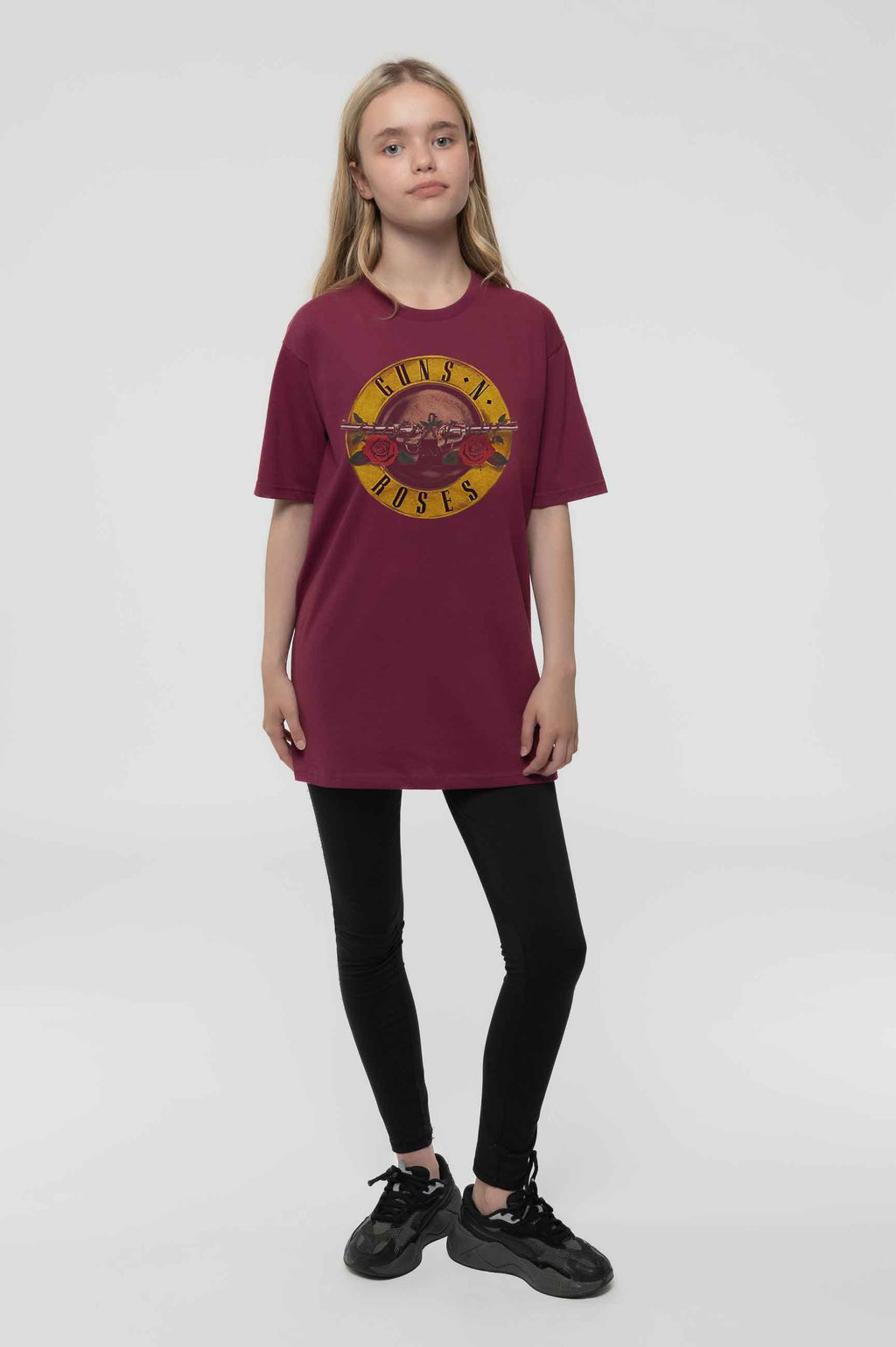 Guns N' Roses Kids Classic Logo Maroon T Shirt product image 2