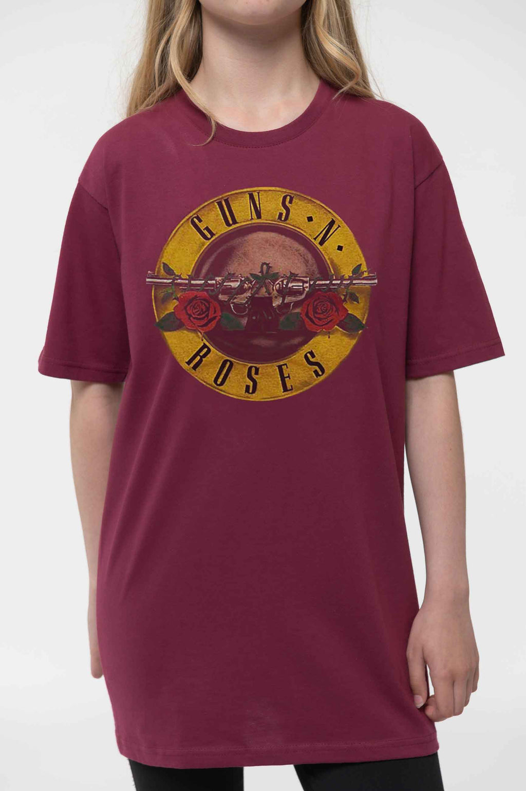 Guns N' Roses Kids Classic Logo Maroon T Shirt product image 3