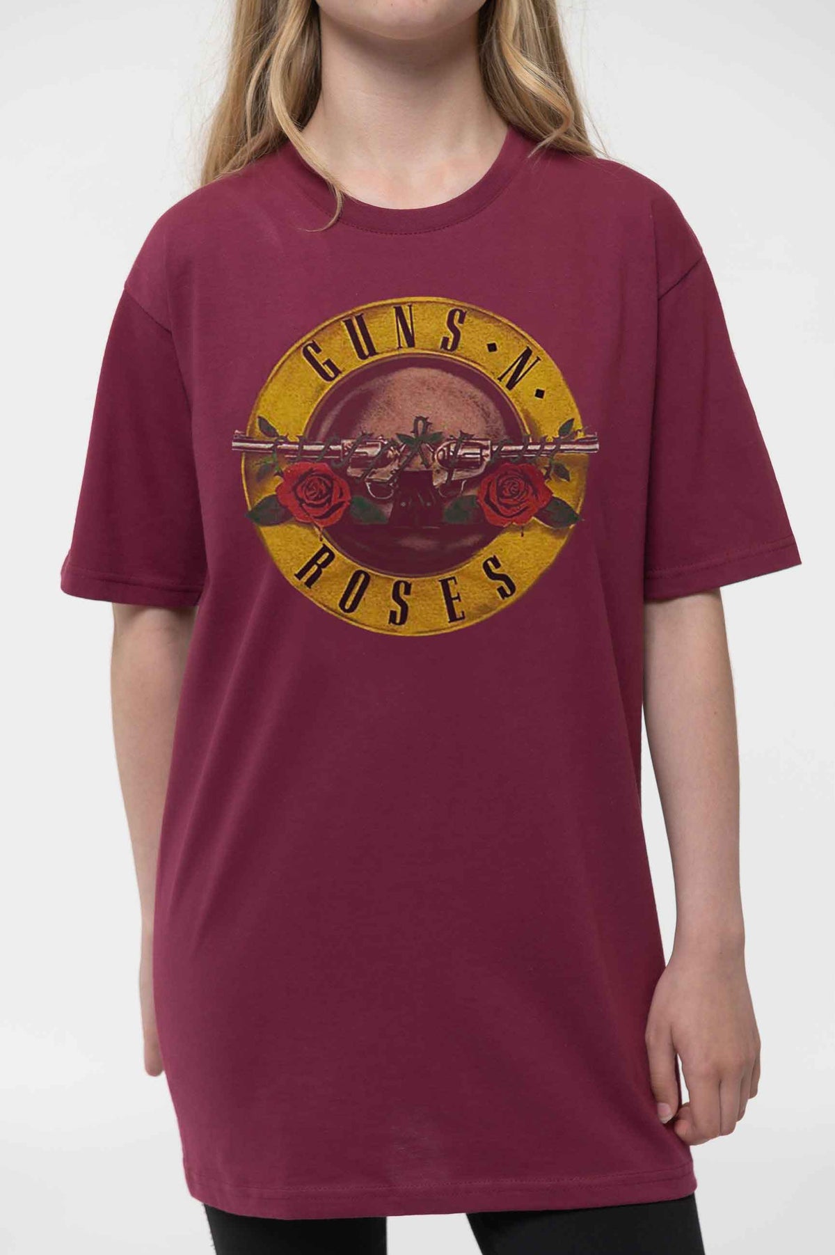Guns N' Roses Kids Classic Logo Maroon T Shirt product image 3