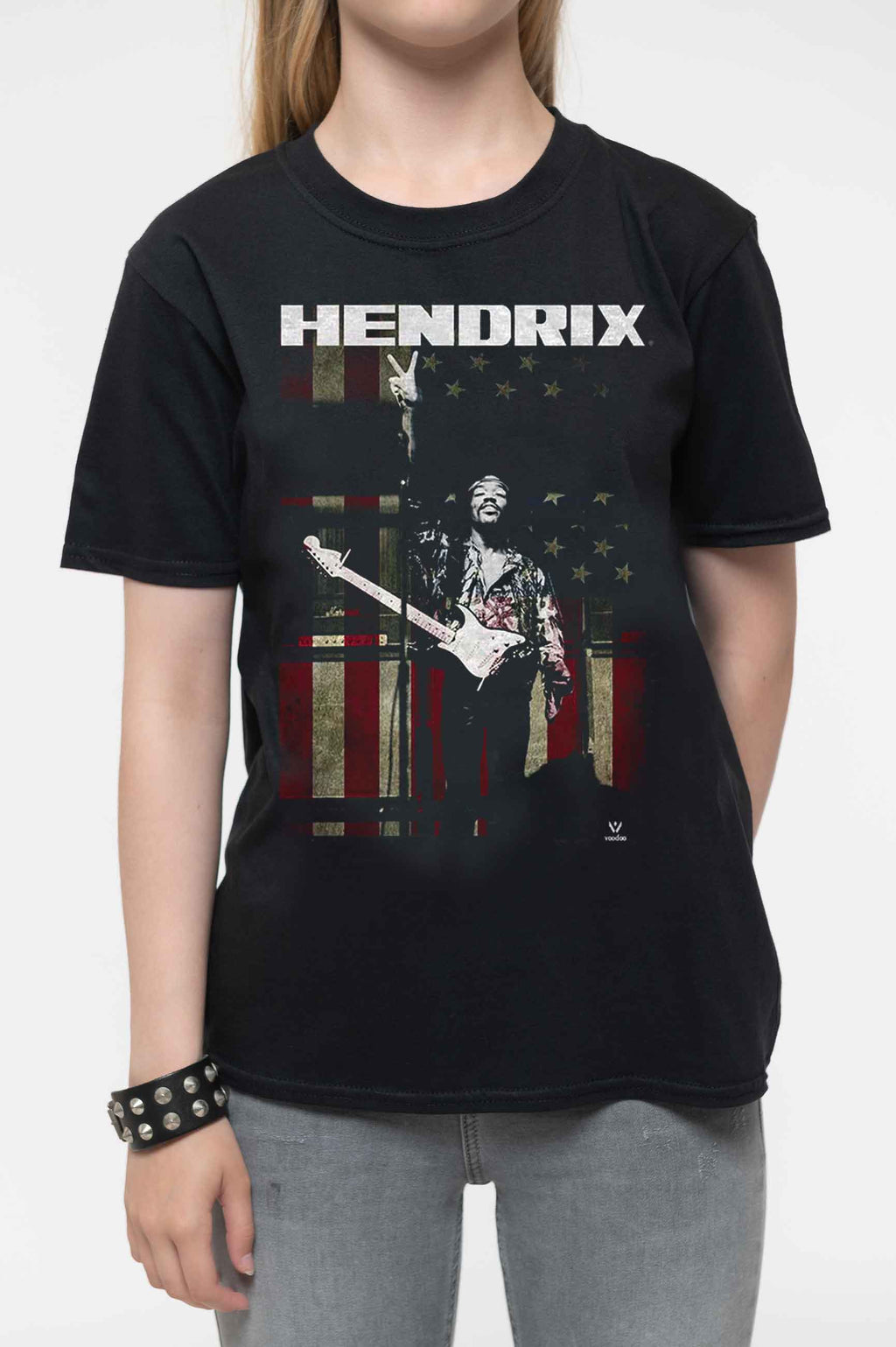 Jimi Hendrix Kids Peace Flag T Shirt product image 3