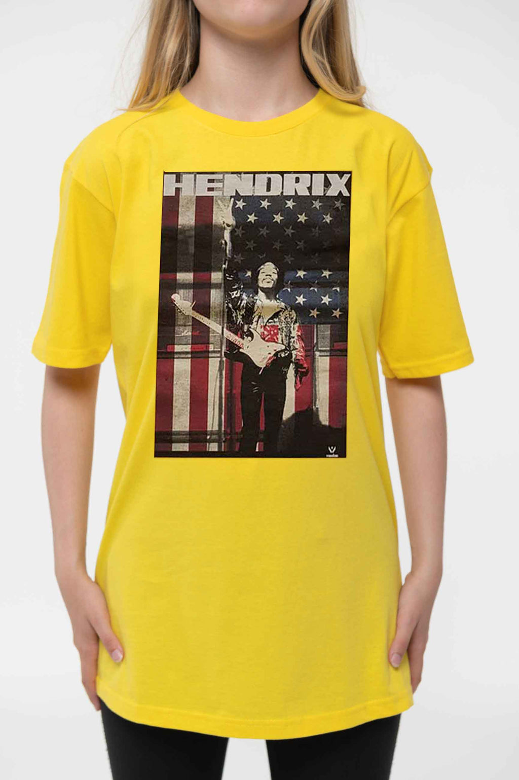 Jimi Hendrix Kids Peace Flag Yellow T Shirt product image 3