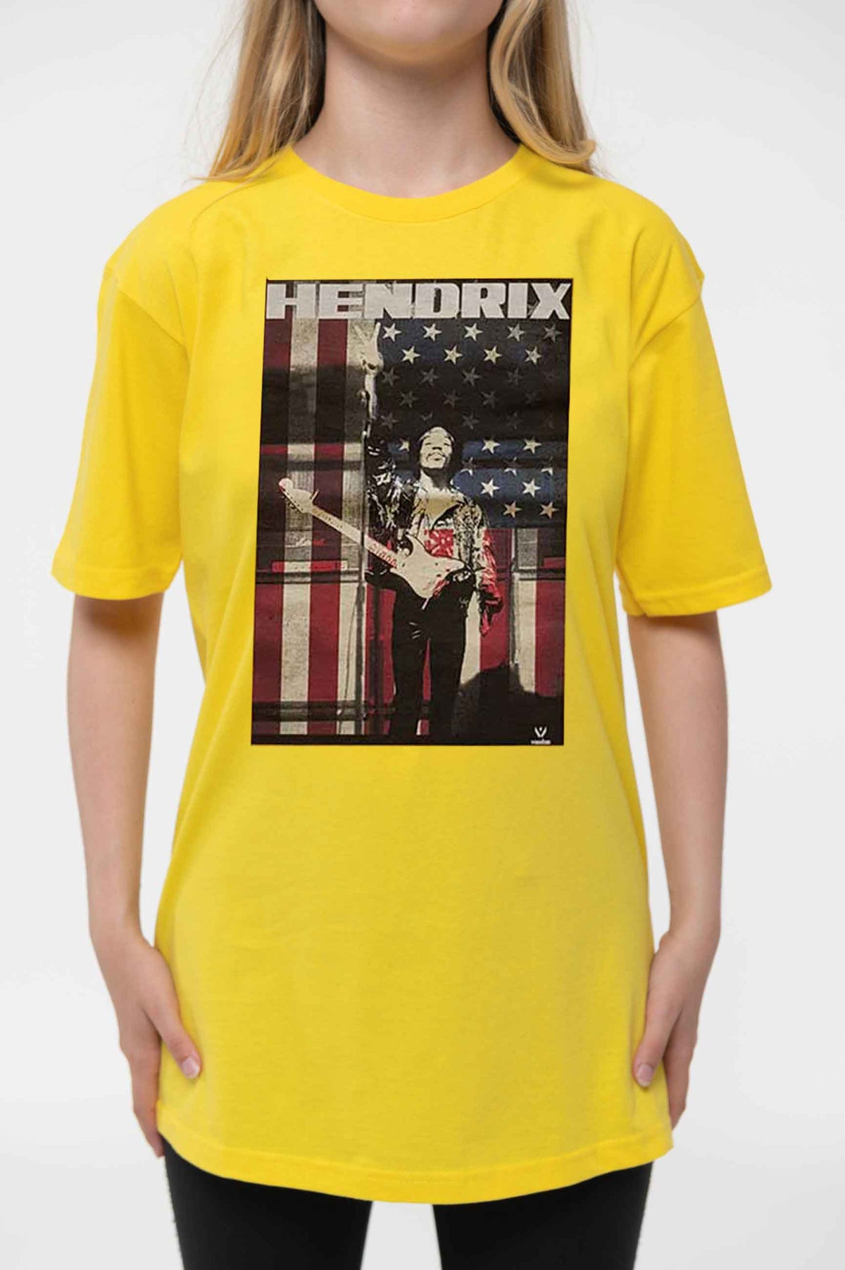 Jimi Hendrix Kids Peace Flag Yellow T Shirt product image 3