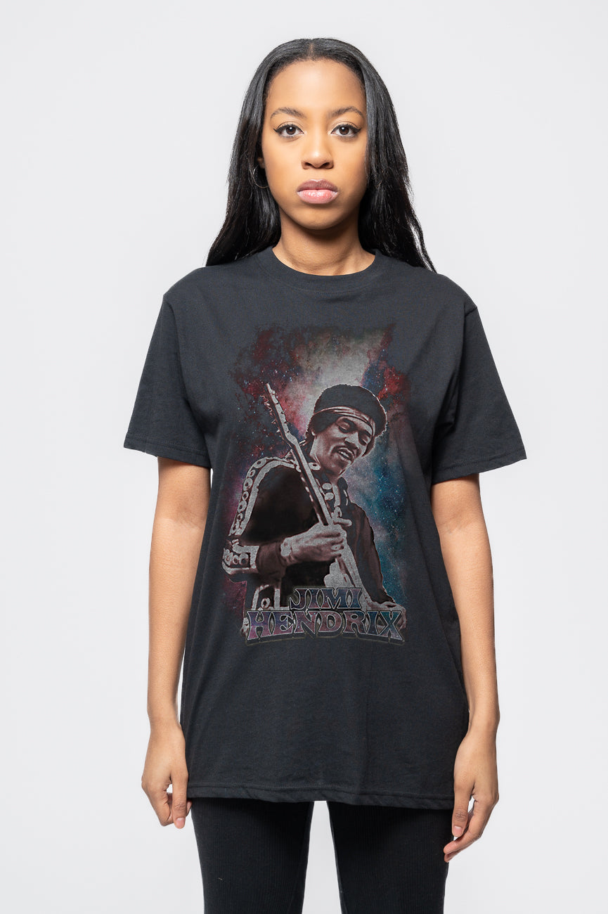 Jimi Hendrix Galaxy Guitar Stance T Shirt product image 1