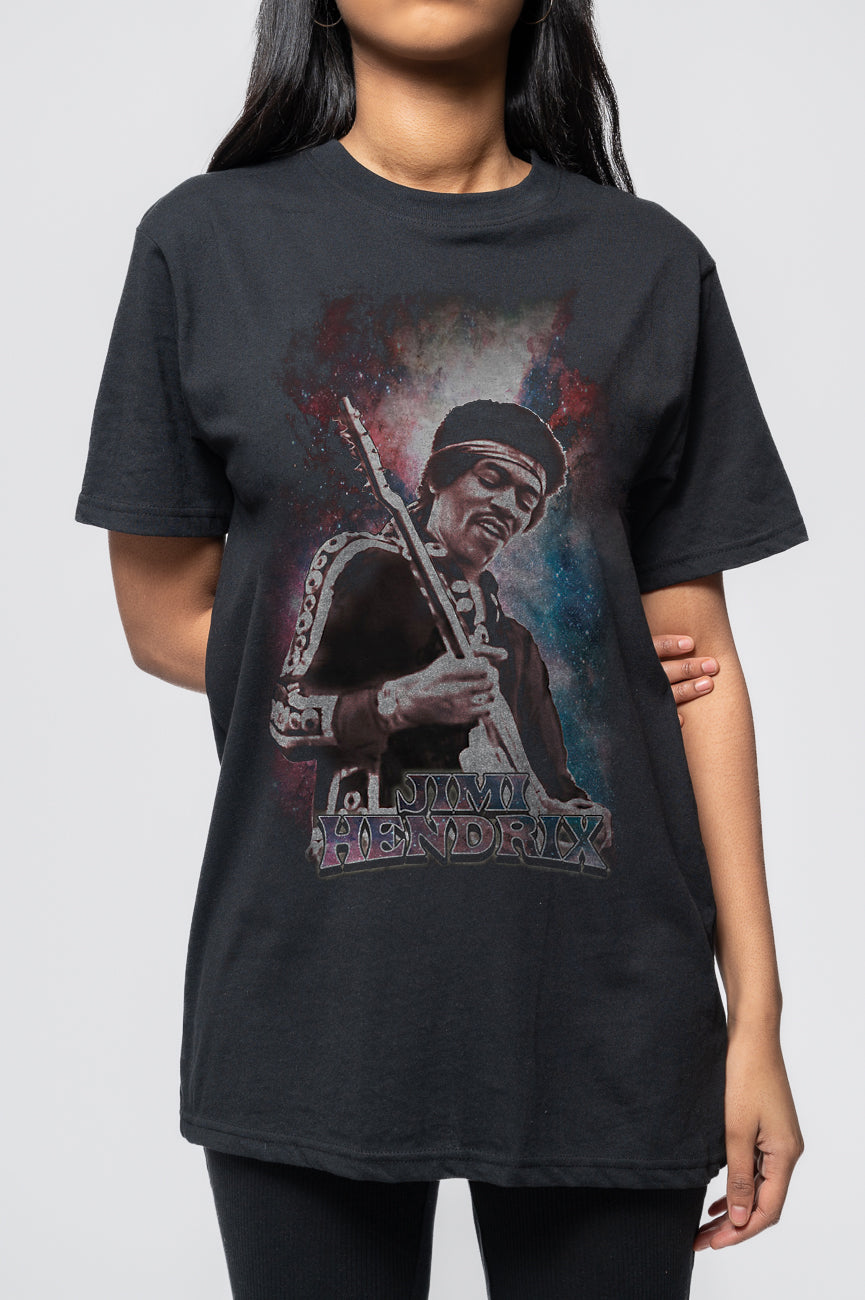 Jimi Hendrix Galaxy Guitar Stance T Shirt product image 3