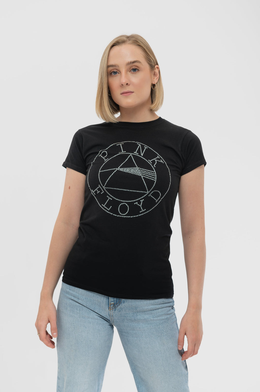 Pink Floyd Dark Side of the Moon Diamante Circle Skinny T product image 1