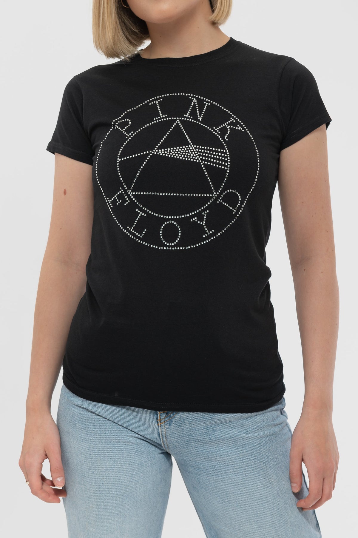 Pink Floyd Dark Side of the Moon Diamante Circle Skinny T product image 3