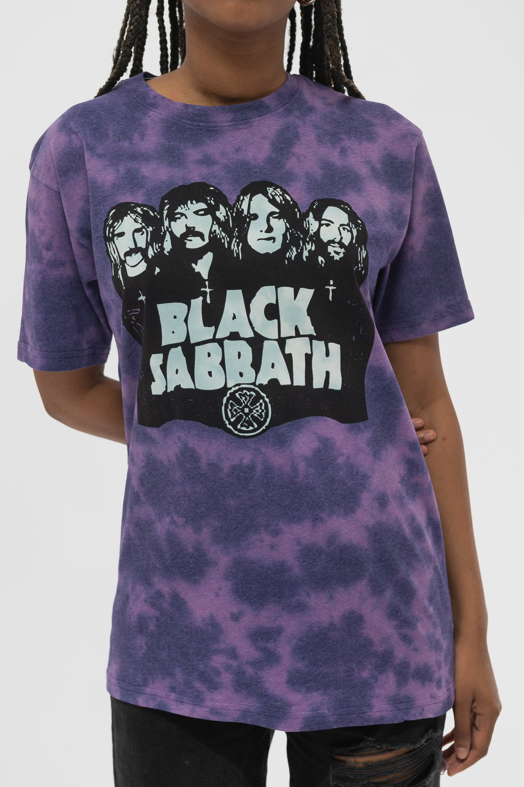 Black Sabbath Band Logo Dye Wash T Shirt product image 3